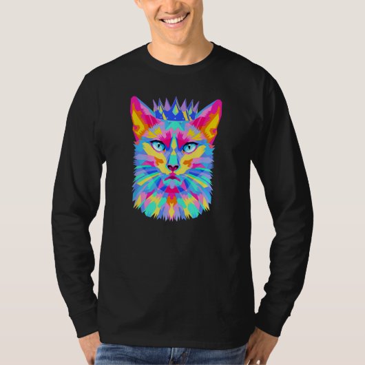 Graphic cat retro for cat  cat mother  Cat Crown T-shirt (Voorkant)