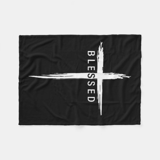 Graphic Christian Cross Jesus Christ Men Women Ble Fleece Deken (Voorkant (Horizontaal))