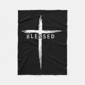 Graphic Christian Cross Jesus Christ Men Women Ble Fleece Deken (Voorkant)