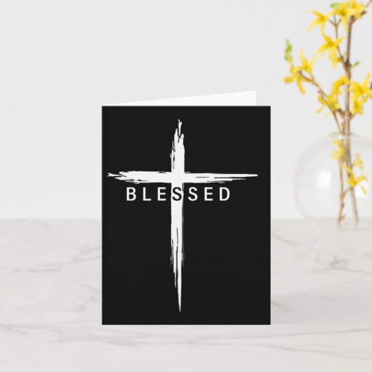 Graphic Christian Cross Jesus Christ Men Women Ble Kaart (Gele Bloem)