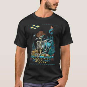 Graphic Cool Skelet Pirate Mermaid T-shirt