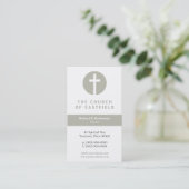 Graphic Cross Taupe Visitekaartje (Staand voorkant)