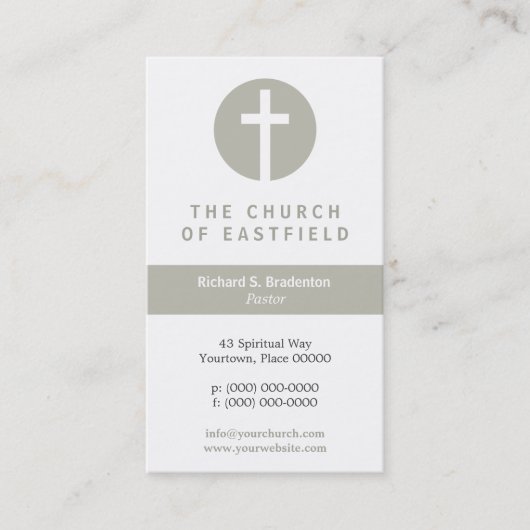 Graphic Cross Taupe Visitekaartje (Voorkant)
