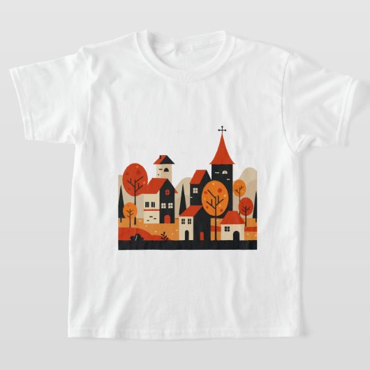 Graphic design of a rural autumn  t-shirt (Laagn)