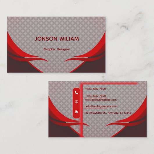 Graphic Designer Business Card | Elegant Modern  Visitekaartje (Voorkant / Achterkant)