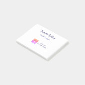 Graphic designer name scan QR code details profess Post-it® Notes (Schuin)