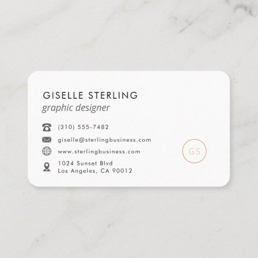 Graphic Designer Professional Visitekaartje (Achterkant)