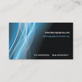 Graphic Designer Visitekaartje blauw witte golf (Achterkant)