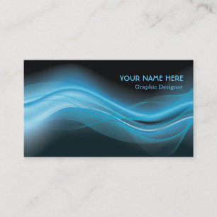 Graphic Designer Visitekaartje blue wave