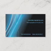 Graphic Designer Visitekaartje blue wave (Achterkant)