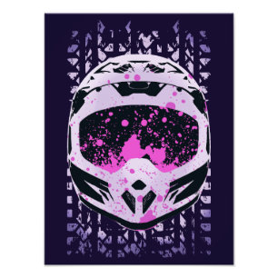 Graphic Dirt Bike Helmet Foto Afdruk