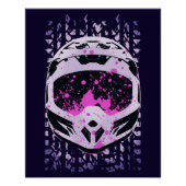 Graphic Dirt Bike Helmet Perfect Poster (Voorkant)