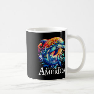 Graphic Dolphin Golf van Amerika Vergeet het nooit Koffiemok