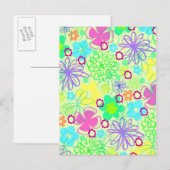 Graphic Flowers Briefkaart (Voorkant / Achterkant)
