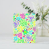 Graphic Flowers Briefkaart (Staand voorkant)