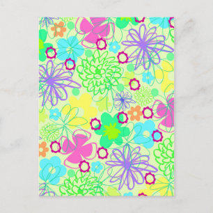 Graphic Flowers Briefkaart