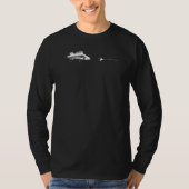 Graphic Fly Fishing Hook Line  Fish Walleye  1 T-shirt (Voorkant)