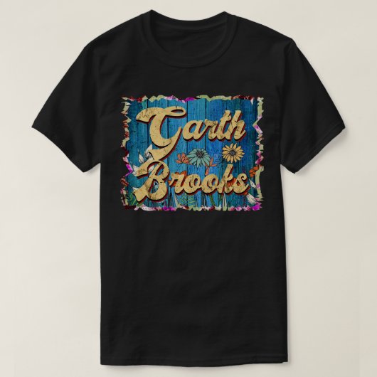 Graphic Garth Name Flowers Brooks Limited Edition T-shirt (Design voorkant)