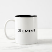 Graphic Gemini Twins met Sun Tweekleurige Koffiemok (Links)