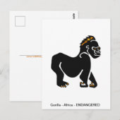 Graphic GORILLA - Aap - Primaat - Wildlife - Natuu Briefkaart (Voorkant / Achterkant)