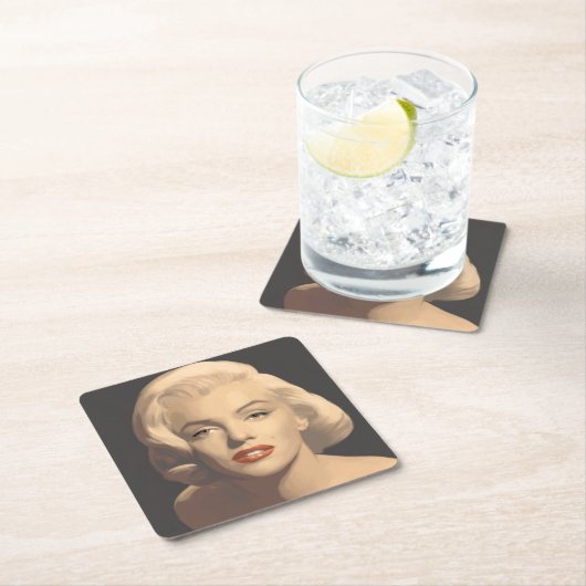 Graphic Gray Marilyn Kartonnen Onderzetters (Insitu)