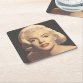 Graphic Gray Marilyn Kartonnen Onderzetters (Schuin)