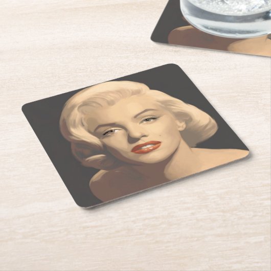 Graphic Gray Marilyn Kartonnen Onderzetters (Schuin)