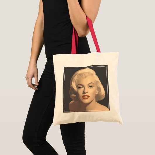 Graphic Gray Marilyn Tote Bag (Voorkant (product))