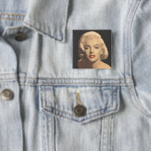 Graphic Gray Marilyn Vierkante Button 5,1 Cm (In situ)