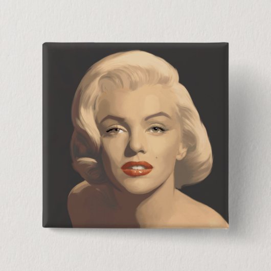 Graphic Gray Marilyn Vierkante Button 5,1 Cm (Voorkant)