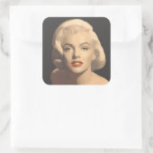 Graphic Gray Marilyn Vierkante Sticker (Tas)