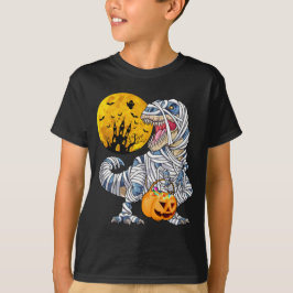 Graphic Halloween mummy dinosaur T-shirt