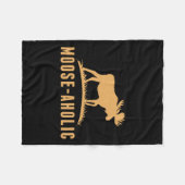 Graphic Hunting Graphic Moose-aholic Vrouwen Manne Fleece Deken (Voorkant (Horizontaal))