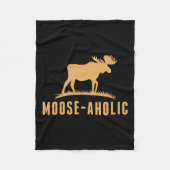 Graphic Hunting Graphic Moose-aholic Vrouwen Manne Fleece Deken (Voorkant)