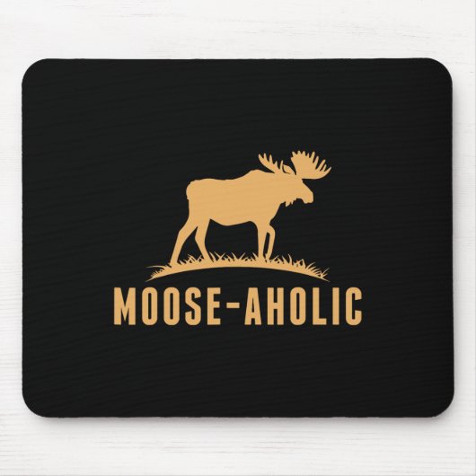 Graphic Hunting Graphic Moose-aholic Vrouwen Manne Muismat (Voorkant)