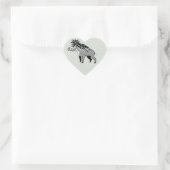 Graphic I love Warty PIGS - Wildlife - Warthog Hart Sticker (Tas)