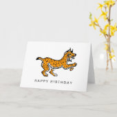 Graphic Iberian LYNX - Wildlife - Natuur Kaart (Gele Bloem)