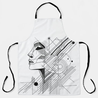 Graphic Line Face  Schort