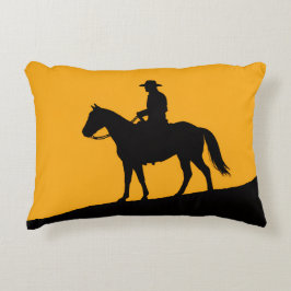 Graphic Lone Rider Tote Bag - Minimalist Western Accent Kussen