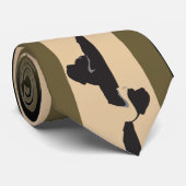 Graphic Mastiff Stripe Stropdas (Opgerold)