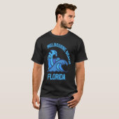 Graphic Melbourne Beach Florida Pocket Wave Souven T-shirt (Voorkant volledig)