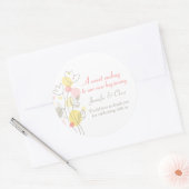 Graphic modern bloemblaadje bruiloft snoep sticker (Envelop)