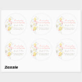 Graphic modern bloemblaadje bruiloft snoep sticker (Vel)