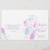 Graphic modern flower petals Weddenprogramma (Voorkant)