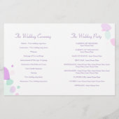 Graphic modern flower petals Weddenprogramma (Achterkant)