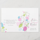 Graphic modern flower petals Weddenprogramma (Voorkant)