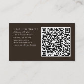 Graphic Modern QR Code Visitekaartje Zwart Grijs (Achterkant)