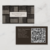 Graphic Modern QR Code Visitekaartje Zwart Grijs (Voorkant / Achterkant)