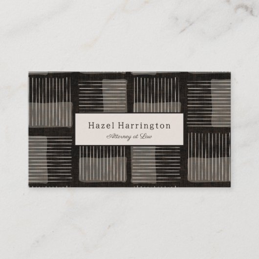 Graphic Modern QR Code Visitekaartje Zwart Grijs (Voorkant)