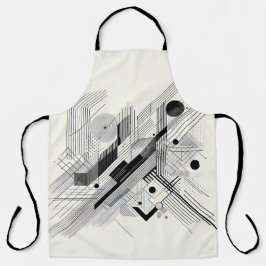 Graphic Monochrome Line Schort
